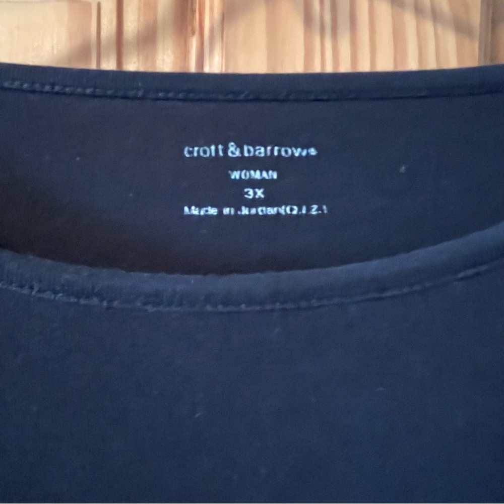 Croft & Barrow Black Long Sleeve Tunic, Size 3X - Picture 2 of 4